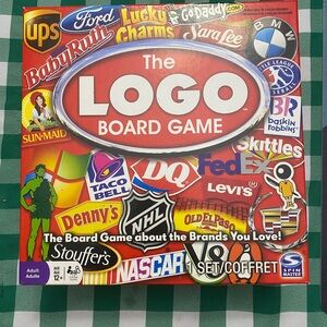 The LOGO Board Game in Red with Iconic Brand Logos